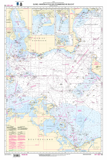 Duitse kaart 40 - Sund, Hanöbukten bis Pommersche Bucht